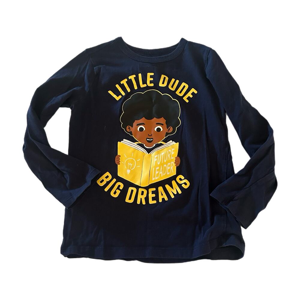 The Children’s Place Little Dude Big Dreams Long Sleeve T-Shirt 5T Navy